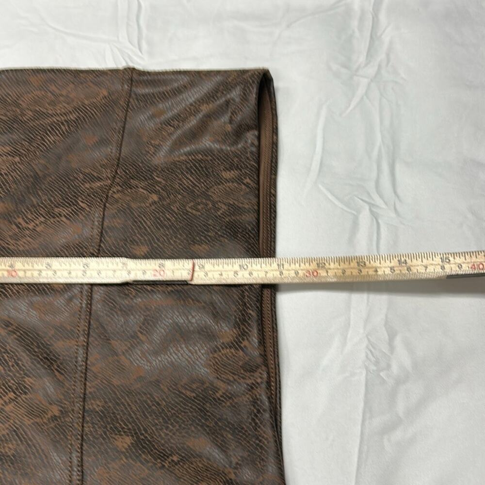 21 Saints Brown Snake Print Faux Leather Leggings Women’s Size Medium - Picture 5 of 10